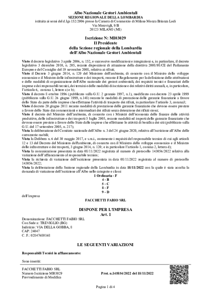 Integrazione mezzo GJ894BR